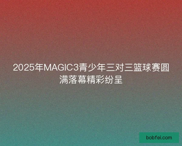 2025年MAGIC3青少年三对三篮球赛圆满落幕精彩纷呈 2025年MAGIC3青少年三对三篮球赛圆满落幕精彩纷呈