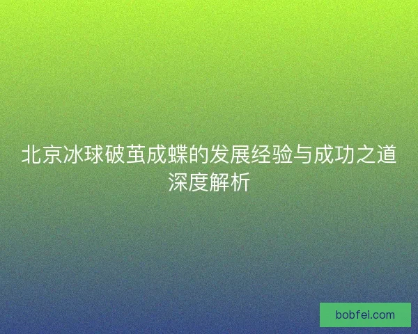 北京冰球破茧成蝶的发展经验与成功之道深度解析 北京冰球破茧成蝶的发展经验与成功之道深度解析